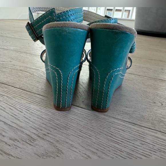 Marc Jacobs Wedge Sandals color- Lagoon size 38 (US 7) - Picture 10 of 16